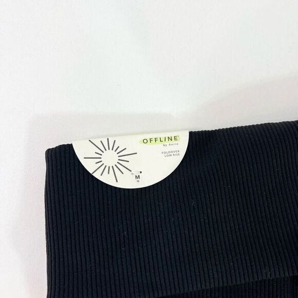 Offline by Aerie Legging Womens Medium Black Real Me High Crossover Flare new - Picture 7 of 11